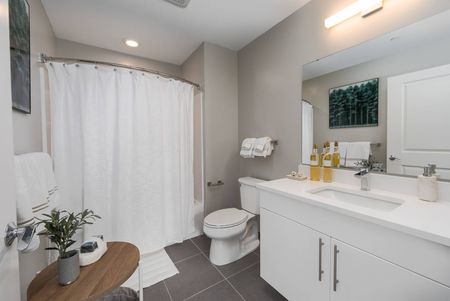 Primary Bathroom | Washington Mill 240 | Apartments Lawrence, MA