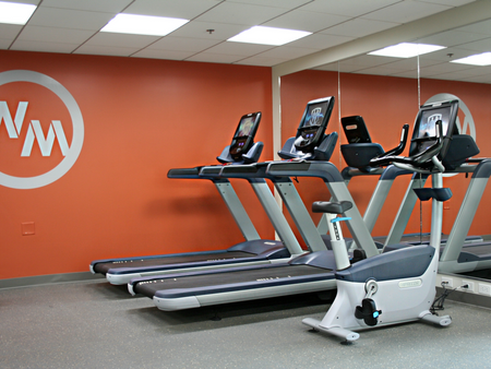 Resident Fitness Center with Treadmills & Exercise Bike  | Washington Mill 240 | Apartments In Lawrence, MA