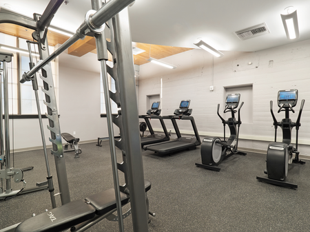 Close Up of Exercise Equipment in Fitness Center | Washington Mill 240 | Lawrence, MA Apartments