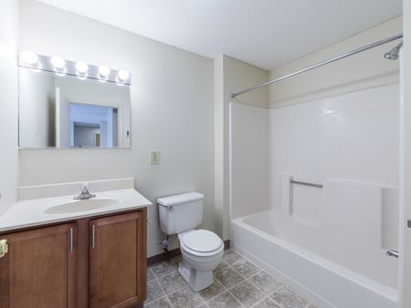 Bathroom with full-size bath  in apartment at at Westford Park apartments in Lowell, MA.