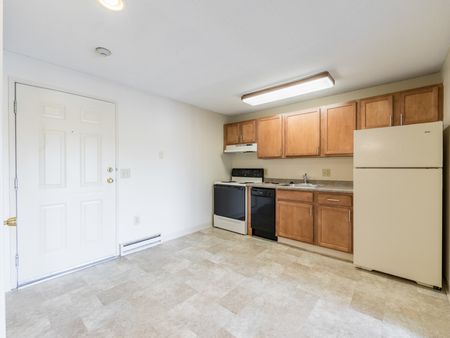 Plenty of room in the kitchen  in apartment at at Westford Park apartments in Lowell, MA.