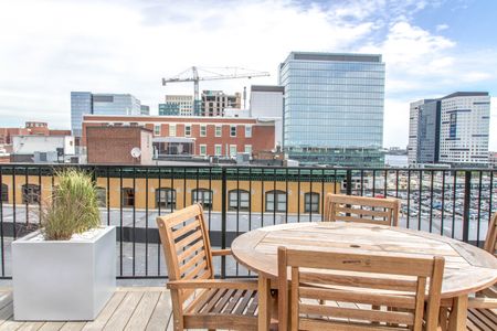 Stunning outdoor seating area | 381 Congress Lofts | Apartments For Rent in Boston