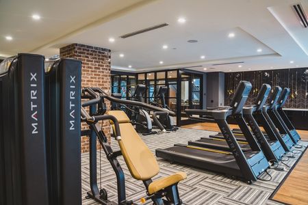 Fitness Studio with Cardio & Weight Stations at Modera Old Ivy apartments in Atlanta