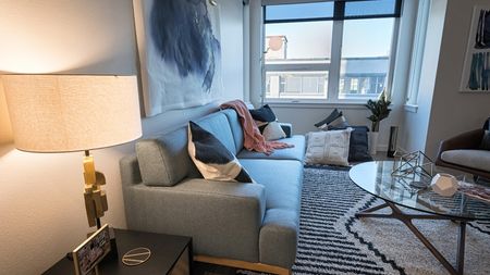Furnished model home living room