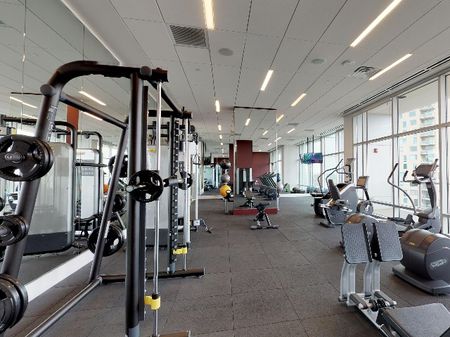 Fitness center with cardio and free weights