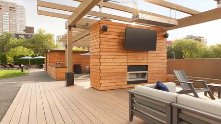 Rooftop Lounge and Flat Screen TV