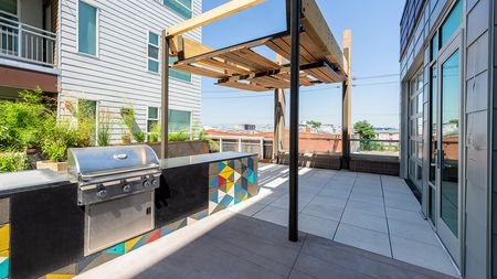 Outside grilling area with covering