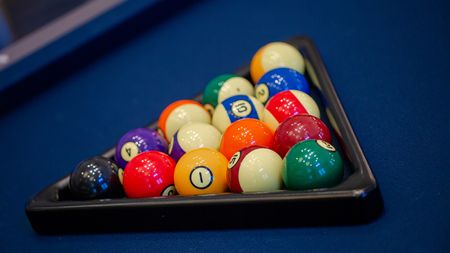 Brightly colored billiards balls