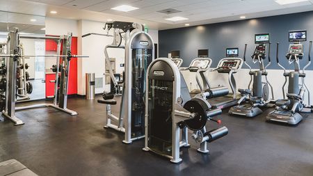 Fully Equipped Fitness Center Featuring Cardio Equipment and Weight Machines