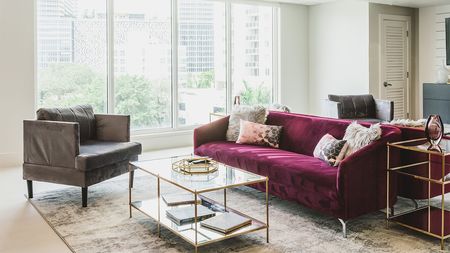 Clubhouse with velvet seating