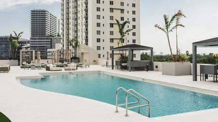 Outdoor pool lounge image