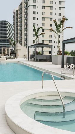 Outdoor pool lounge image