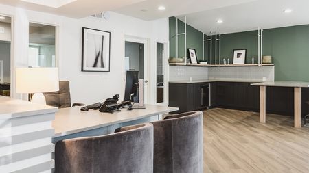 Reimagined Leasing Office with Resident Coffee Area to the side