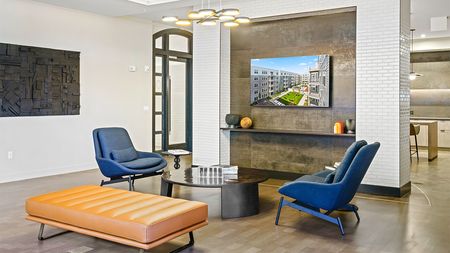 HDTV and lounge area at Modera Framingham apartments.