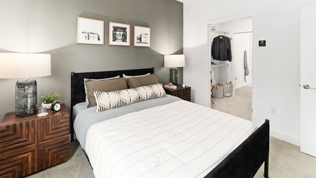 At a Modera Framingham apartment - a large living room spaces with pass-through closets