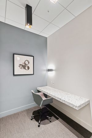 Work from home stations with complimentary WiFi at Modera Framingham apartments.