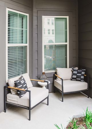 private balconies and patios  in a Modera Frisco Square apartment