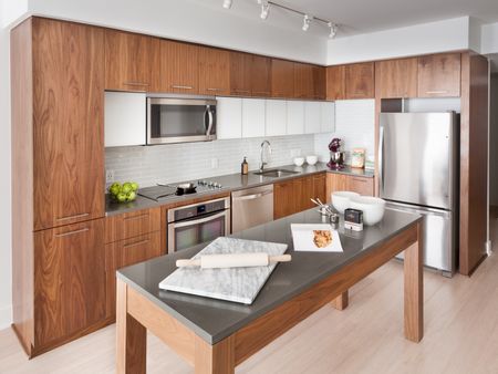 Opulent Kitchen Maximizing Storage Options and Island Feature