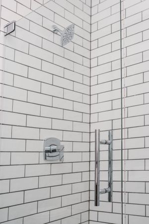 tile shower at modera germantown apartment homes for rent in nashville tennessee