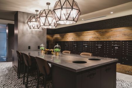 secure package room with refrigerated storage at modera germantown apartment homes for rent in nashville tennessee