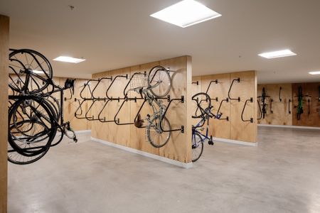 bike storage room at modera art park apartment homes for rent in denver colorado