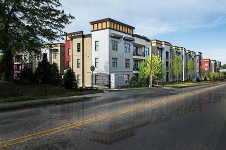 Street view of the apartments and grounds
