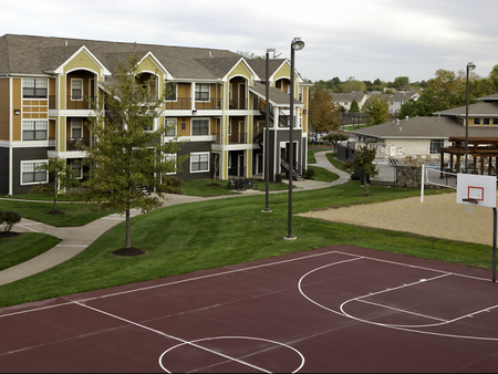 The full-length basketball court at The Reserve on West 31st
