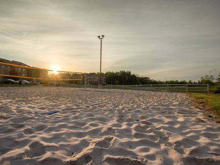 exterior view of sand volleyball court