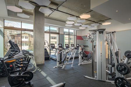Fitness center with cardio equipment and various machines
