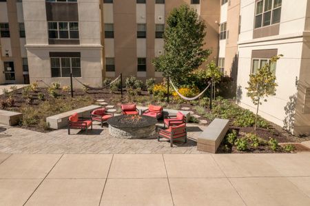 Aerial view of firepit