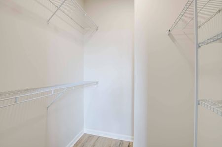 Spacious walk-in closet in an Ossining apartment for rent.