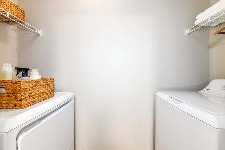 In-unit washer and dryer in an apartment in Acworth, GA.