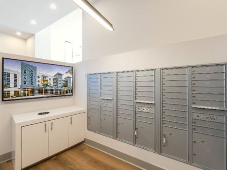 Mailing center at Caspian Delray Beach apartments.