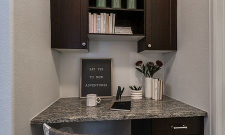 built-in desk nook in some apartments