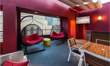 Lounge with swinging seats