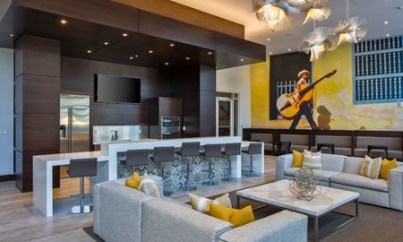 Bar and couch seating at Miami Florida apartments.