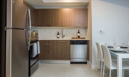 Kitchen in an apartment for rent in Miami.