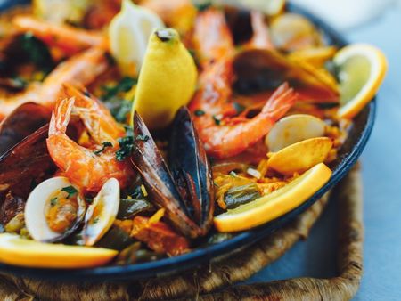 Seafood Dish with Clams, Oysters and Shrimp