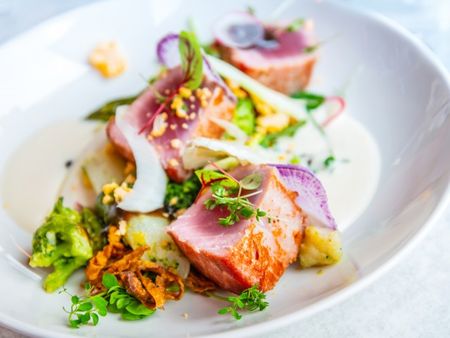 Fine Dining Dish with Seared Tuna