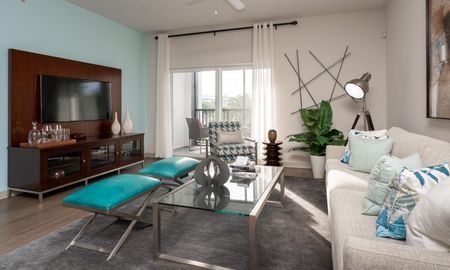 Furnished apartment in a luxury one bedroom Delray apartment.