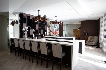 Bar in a community center at some luxury apartments for rent in Fort Lauderdale.