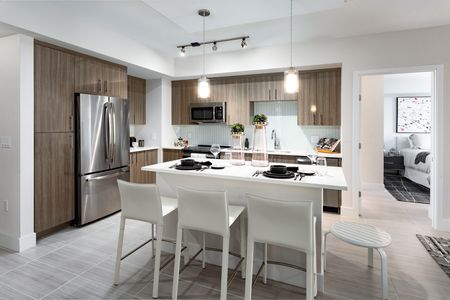Kitchen in a downtown Fort Lauderdale apartment.