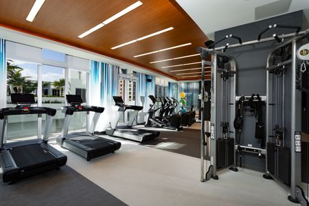 Fitness center at an apartment complex in Fort Lauderdale.