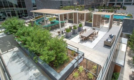rooftop seating and barbecue