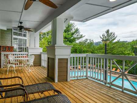 Deck above resort style pool