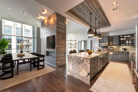 Ascent Victory Park | Penthouse | Elevated luxury penthouse living in Dallas | Kitchen and Dining Area