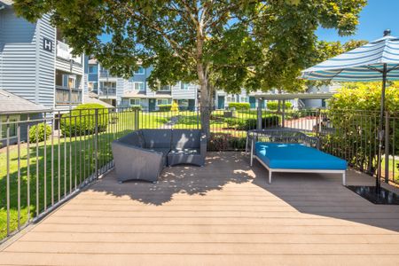 seating area by pool