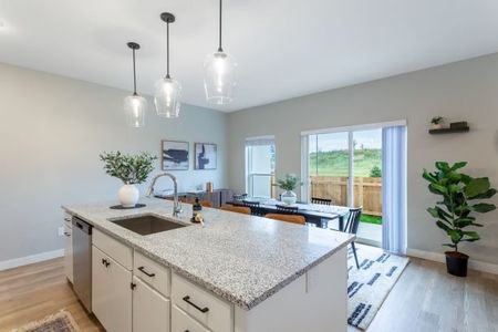Kitchen island with dining room table
