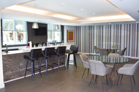 Brickell First Luxe City Rentals, interior, lounge area, billiard table.