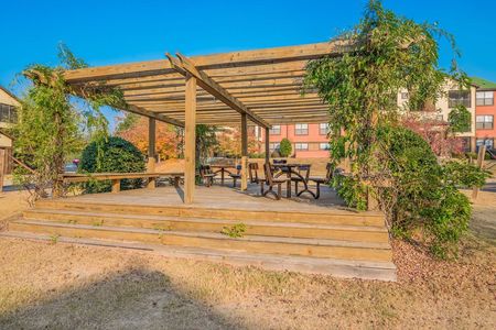 Arbor with Seating | The Lodge of  Athens | Best Apartments In Athens, GA